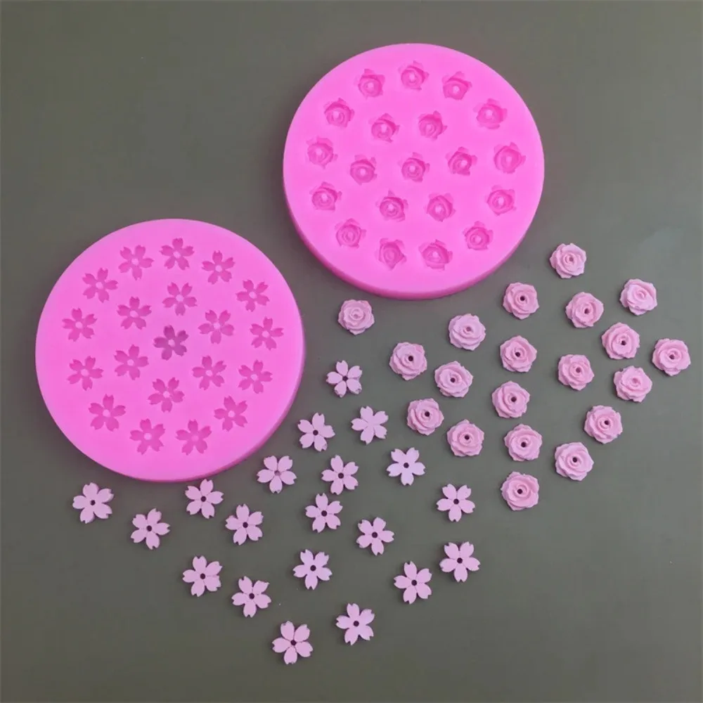 Description Picture 2 of itemMini 20 Holes Cherry Blossom Rose Silicone Mold DIY Flower Shaped Chocolate Fondant Dessert Flower Cake Decorative Baking Tool
