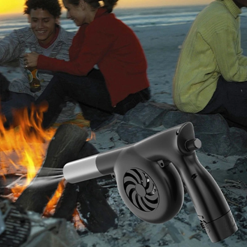 Bbq Blower Fan Zerodis Portable BBQ Fan Air Blower Handheld Battery Powered Barbecue Fan Air Blower Outdoor Camping Picnic Grill Cooking Tool Pocket Bellows