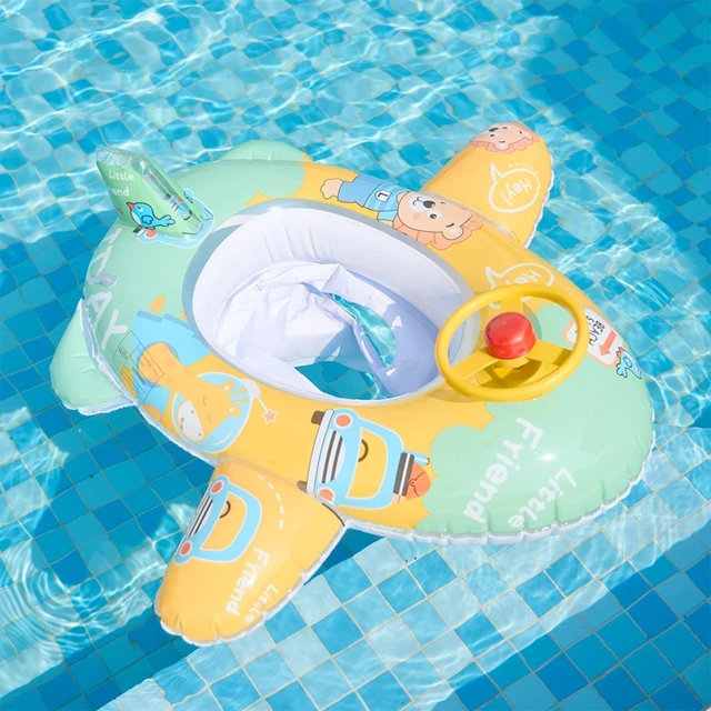 Plane Shaped Swimming Ring Float Toys Multicolor Optional for Kids/Friend Float Water Toys Water Sports Supplies 3