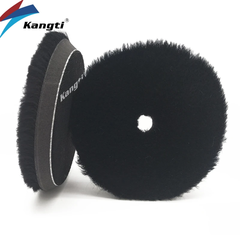 Car Polishing Disc Natural Wool Pads Lamb Woolen DA Polisher Foam Cutting Pads Abrasive Tool Kits 5/6 Inches