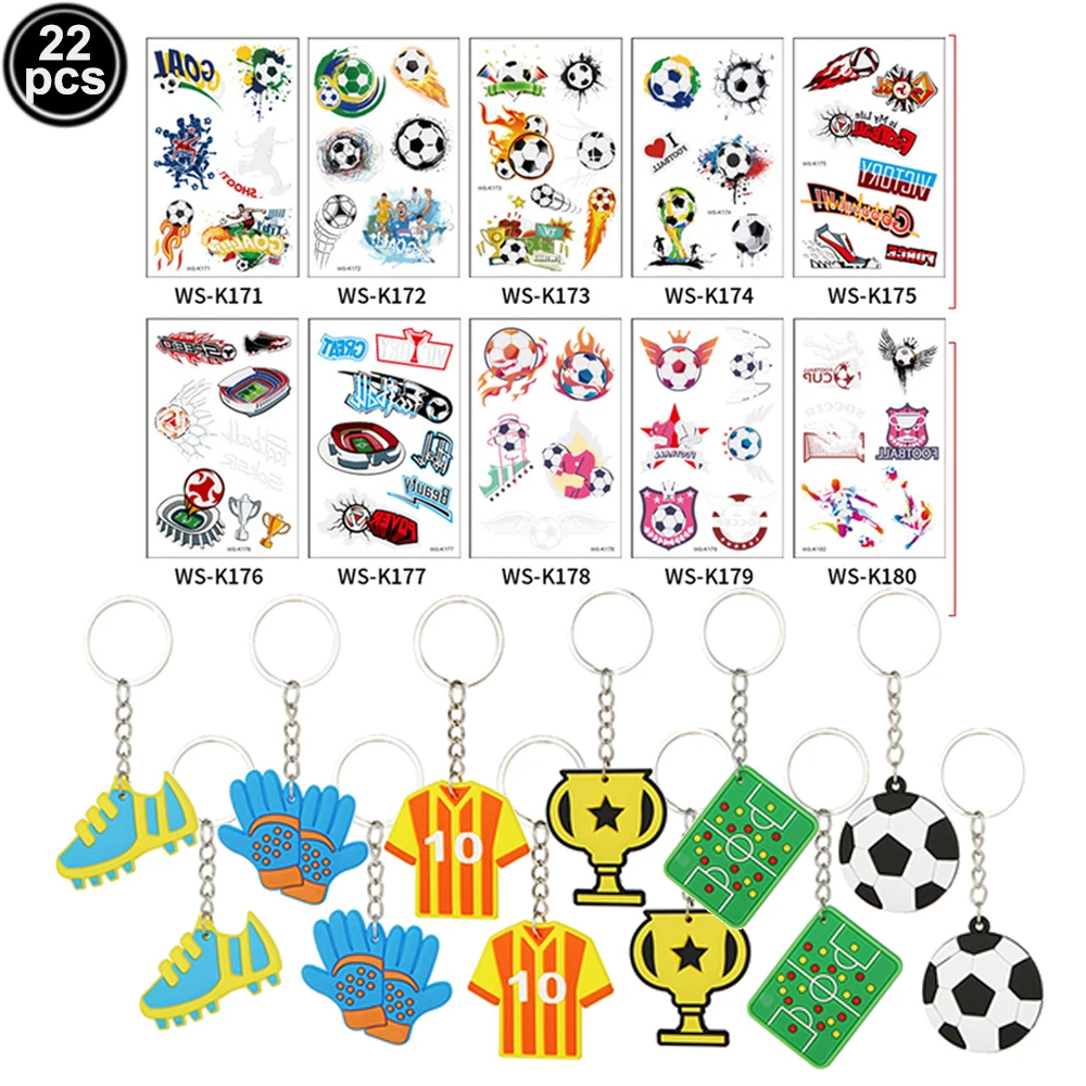 Glow-in-the-Dark Soccer Ball Temporary Tattoos for Kids - Luminous Football Party Supplies