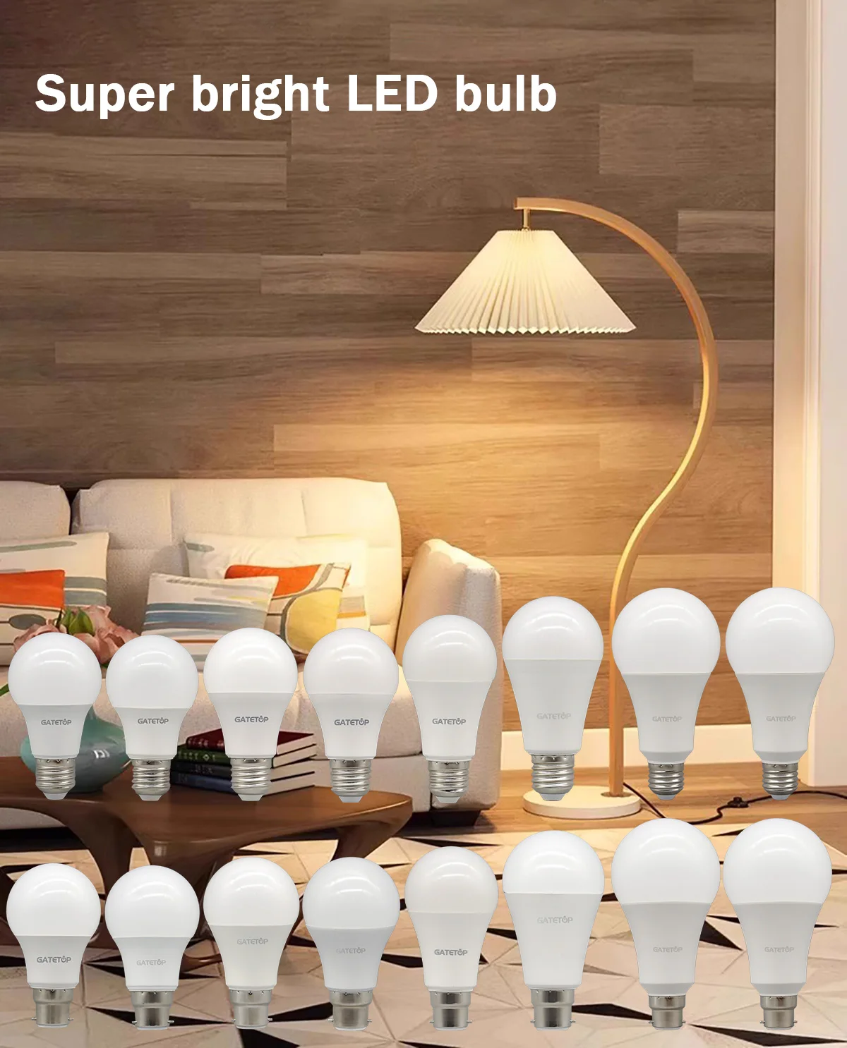 Description Picture 2 of item8PCS Led Bulb Lamp A60 A80 E27 B22 AC120V 110V 220V Light Real Power 8W 24W 3000K 4000K 6000K Lamps for Home and Office Lighting