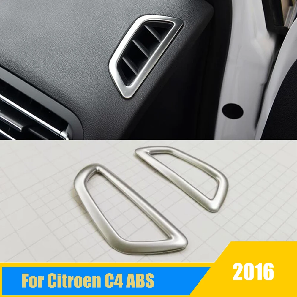 

For Citroen C4 2016 ABS Matte Car Front Small Air Outlet Decoration Cover Interior Mouldings Trim Shell Car Styling Accessories
