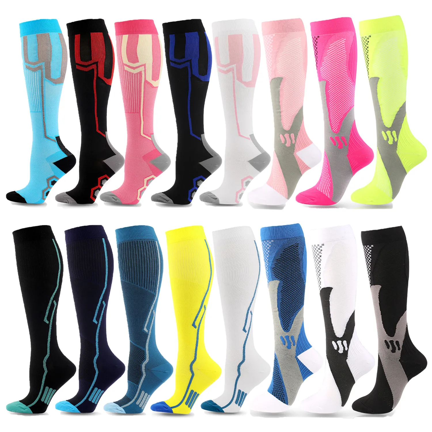 Compression Socks 20-30mm For Men's Running Beach Hiking Gym