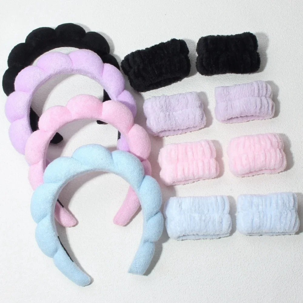 3PCS Stylish Washing Headband Set (Spa + Makeup + Skincare Kit) 1