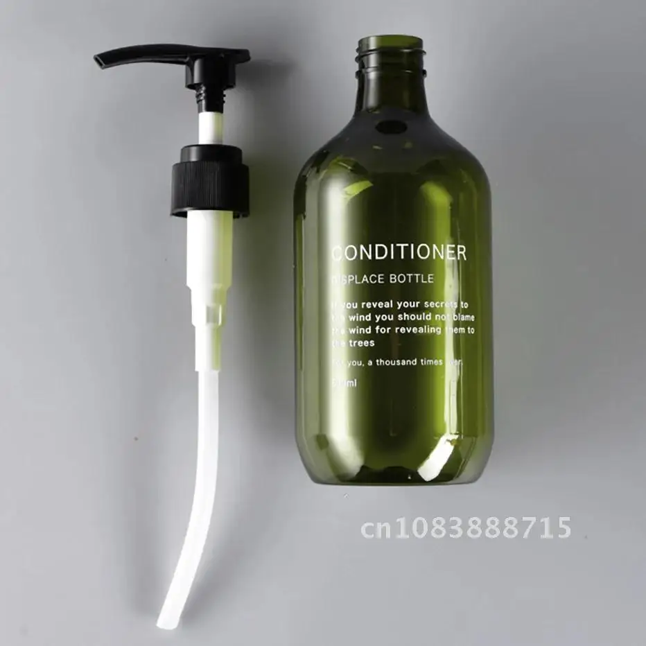 

Soap Bottle 500ml Bathroom Shower Gel Refillable Bottles Shampoo Wash Hair Dispenser with 2pcs Independent Sticker