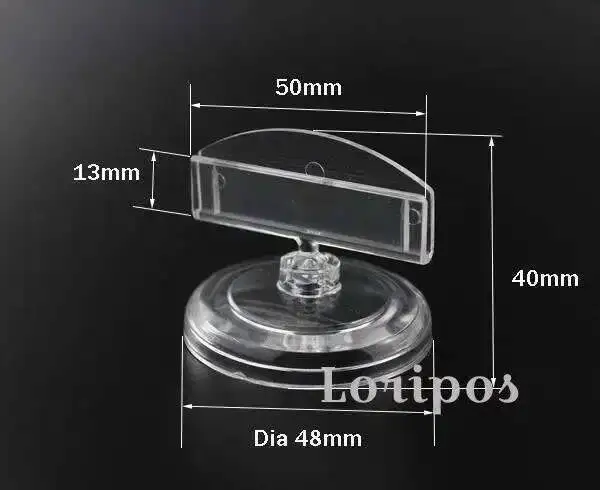 10 Stück Transparente Kunststoff-Drehbare Tisch-Schilderhalter, Papierkartenhalter, Preisschild-Display, Schreibtisch-Etikettenhalter-Clips – Detail 7