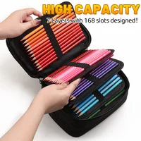 Marie's 168 Slots Large Colored Pencil Organizer, Art 7 Detachable Layers Case Bag with Multiple Zipper Pockets for Artists 2