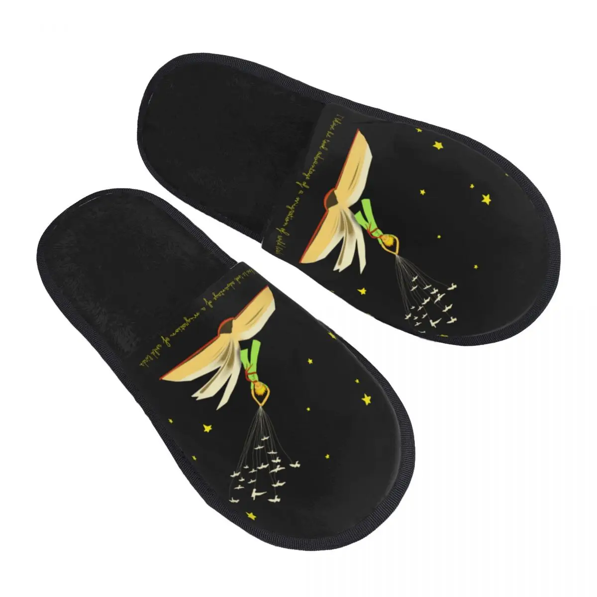 

Custom Le Petit Prince Memory Foam Slippers Women Soft Warm France Fairy Tale Fiction House Slippers