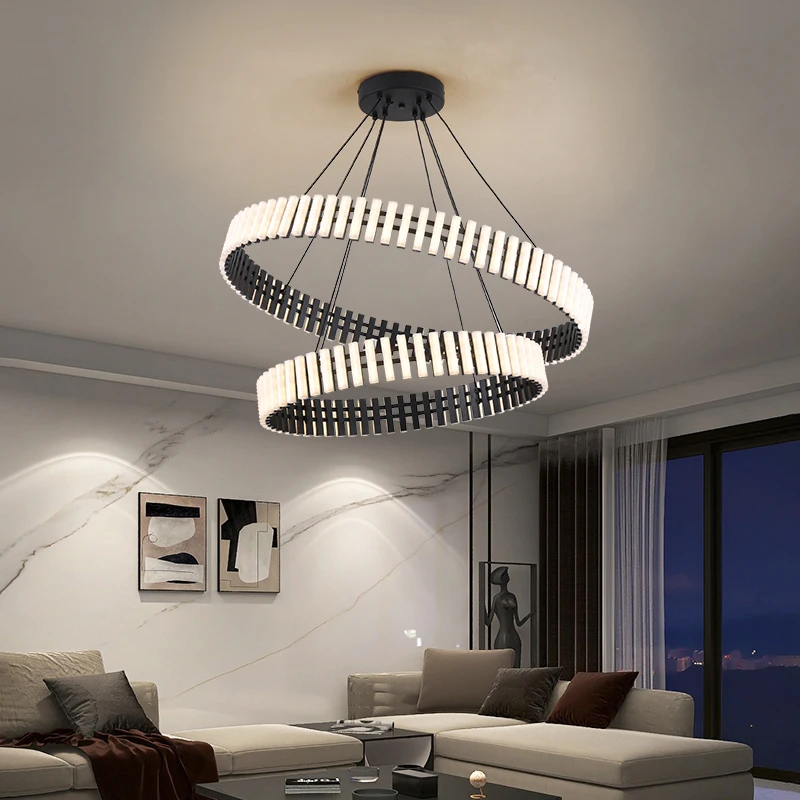 

Modern Piano LED Ceiling Chandeliers Nordic Ring Living Dining room Pendant Lamp Bar Bedroom Hanging Light Decor