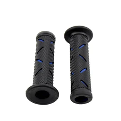 Premium 22mm Anti - Slip Motorcycle Handlebar Grips - Durable Rubber Construction for Enhanced Comfort and Control (Blue)