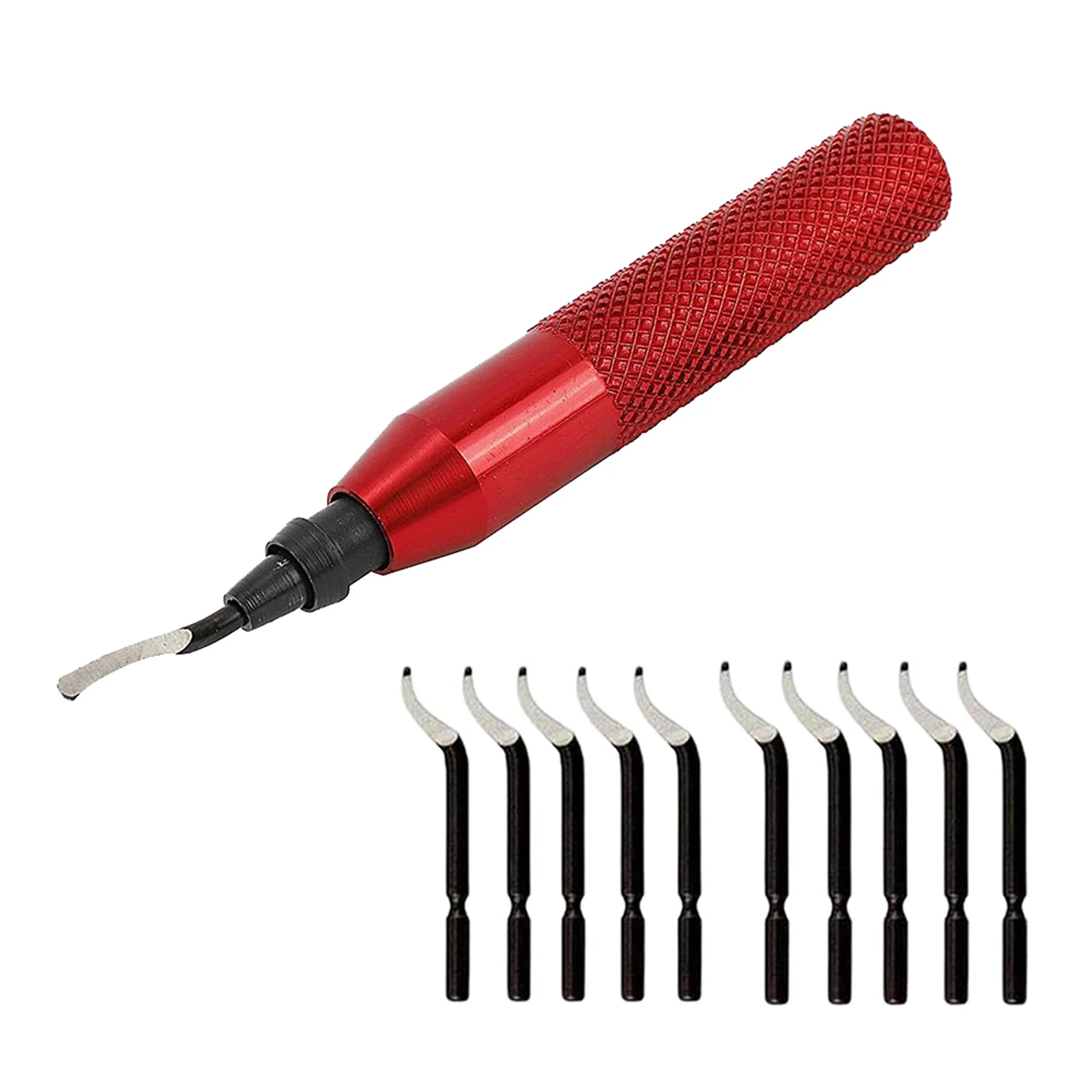 Hand Deburring Tool Set: 4 Pc, High Speed Steel