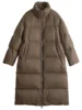 CHIC VEN Women Down Coats New Long Thick Warm Down Jackets Overcoat White Duck Down Loose Casual Jacket Autumn Winter 2023 4