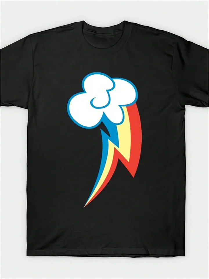 Rainbow Dash Graphic T-Shirt Casual Short Sleeve Tee