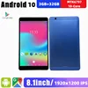 New 8" Android 10 Tablet 4G Phonecall Dual SIM Card MTK6797 10-Core CPU 3GB RAM 32GB ROM 1920 x 1200 Pixels GPS Bluetooth 4.2 1