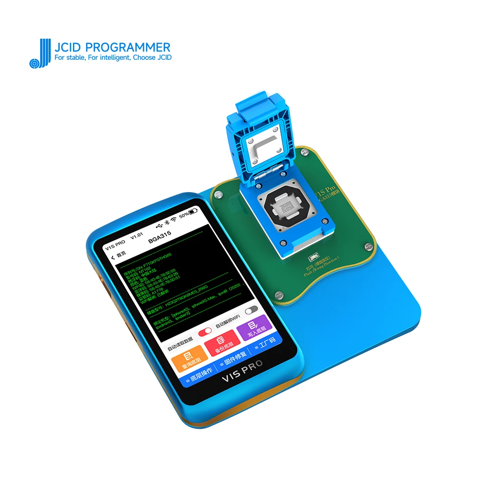 JCID V1S PRO 프로그래머 BGA315 BGA110 BGA70 소켓, 내장 배터리 지원 Nand 플래시 읽기 쓰기 전화 6-14 Pro Max