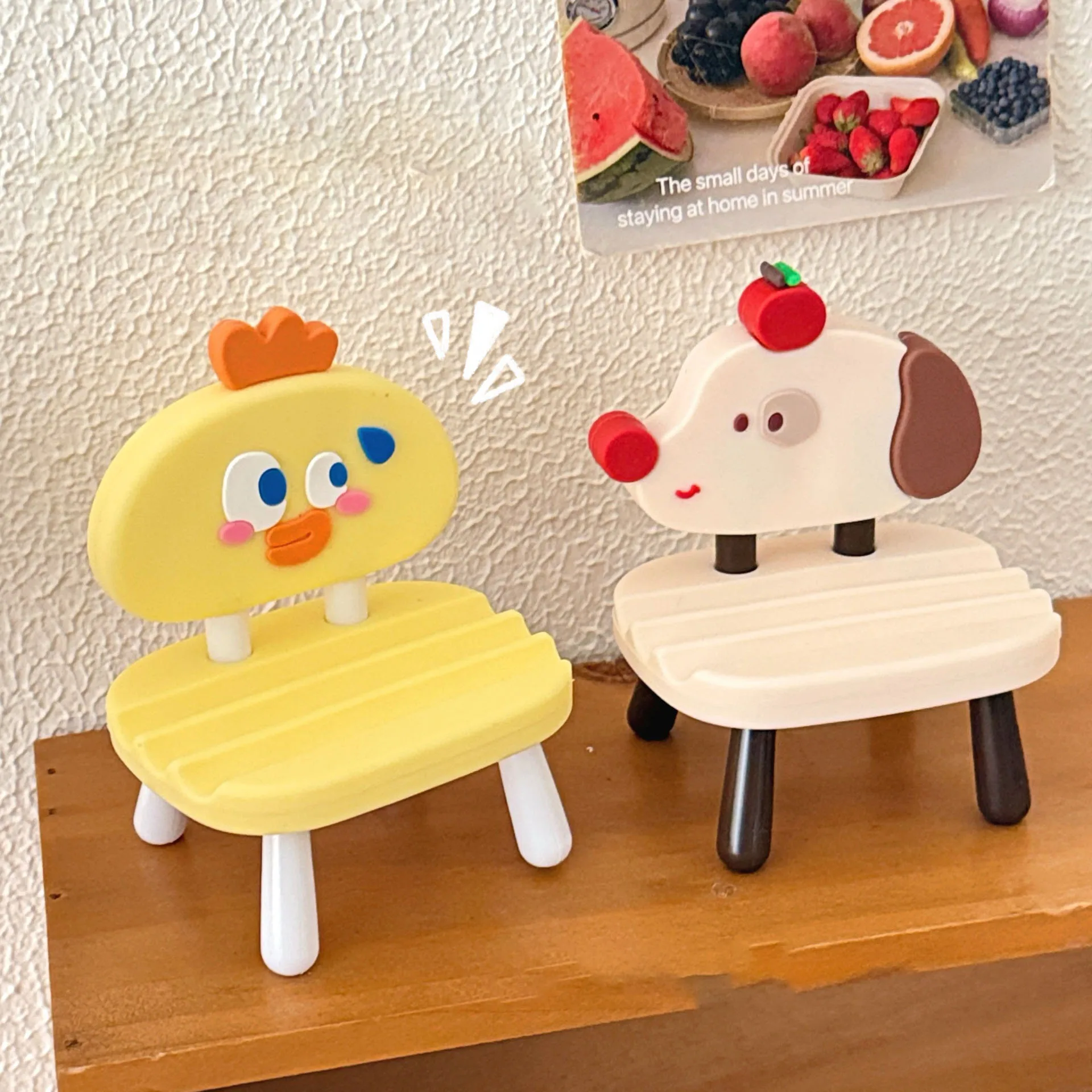 1/6 Pcs Love Cute Pet Chair Styling Phone Stand Lazy Desktop Chasing Drama Dormitory Ornament Small Support Stand