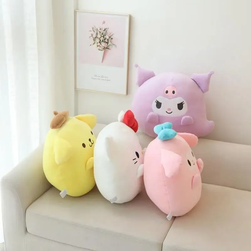 Hello Kitty Sanrio Kuromi Ghost Shapes Plush Throw Pillow Cinnamoroll My Melody Pochacco Sofa Pillow Stuffed Toy Birthday Gift 4