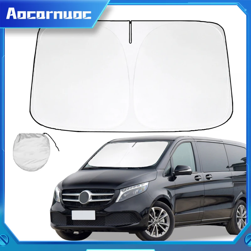 Car Window Sunshade Cover Sun Shade Windshield Visor Protector Windscreen For Mercedes Benz V Class W447 V200 V220 2015- car sunshade windshield sunshade windshield sun shade