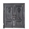 Cast Aluminum Double Door, Courtyard Entrance Door, Anti-theft, Waterproof and Rust Proof, Customizable Size 1