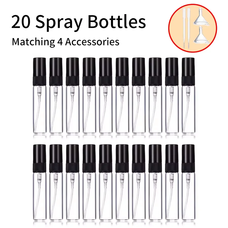 5ml Mini Perfume Spray Glass Bottles 20pcs