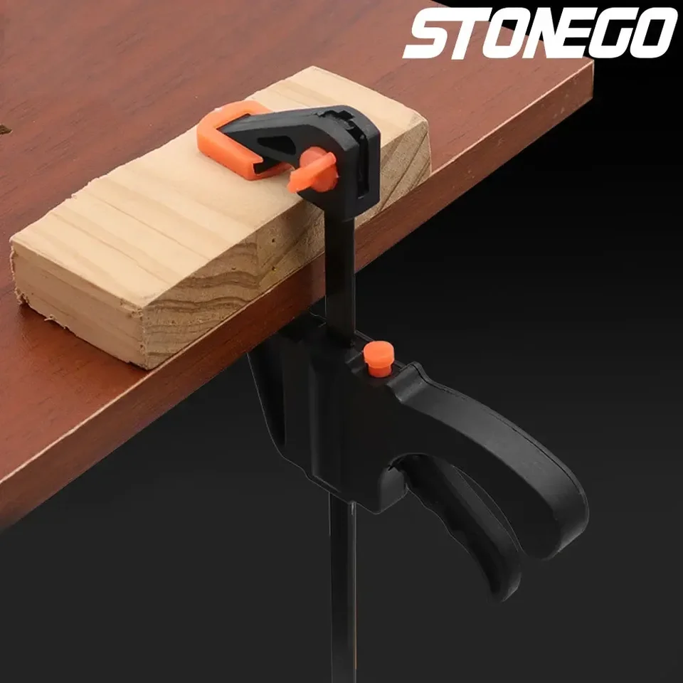 4/6/8 Inch F-Style Woodworking Clamps - Quick Fixed Nylon Work Bar Set For Glass & Wooden Board Connection - Portable Squeezing