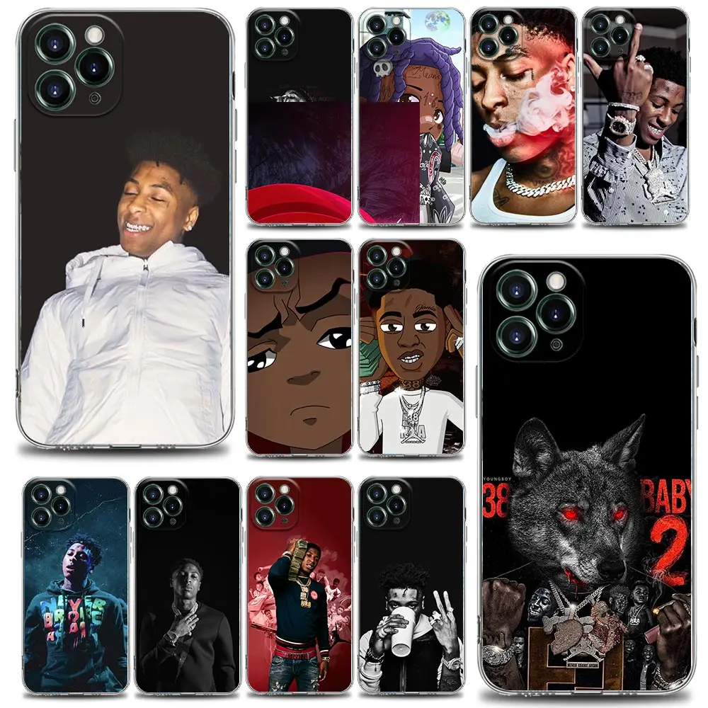 Singer YoungBoy Realer Never Broke Again Case for iPhone 11 12 13 14 Pro Max Mini SE XR XS 7 8 Plus Soft Transparent Cover Funda