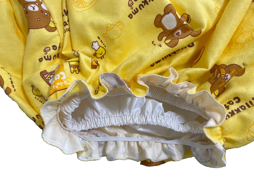 Haian Adult Incontinence Pull-on PVC & Print Cotton Flannel Pants#PM003-3