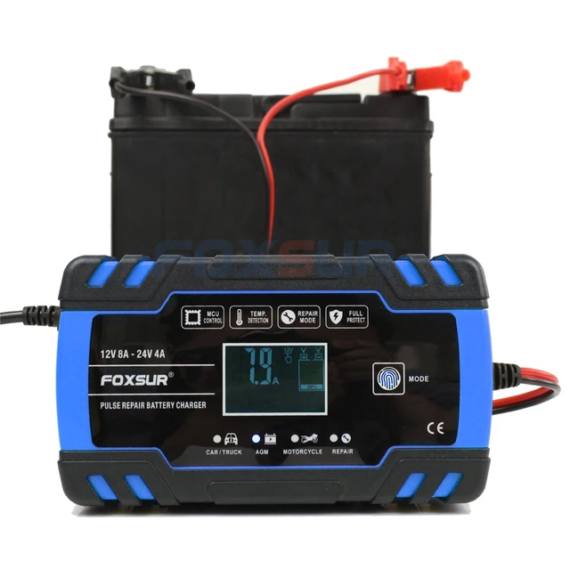 12/24V 8A Auto Batterie Ladegerät Nass Trocken Blei Säure Digital LCD  Display Touchscreen Puls Reparatur LCD schnelle Power Lade Produkte -  AliExpress