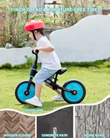 Vélo d'apprentissage pour tout-petits, jouets de vélo avec roues auxiliaires et pédales amovibles pour garçons et filles de 2 à 5 ans, montage facile 3