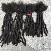 Extensions de cheveux 100% naturels Inter Loc, 4 à 8 pouces, 0.6cm de largeur, Dreadlock entièrement faites à la main, pour hommes, femmes et enfants, peuvent être teintes 4