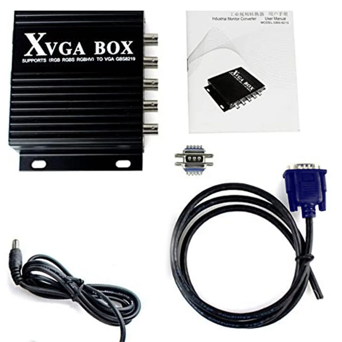 XVGA 박스 RGB RGBS MDA CGA EGA to VGA 산업용 모니터 비디오 컨버터, GBS-8219 산업용 모니터 컨버터, 미국 플러그
