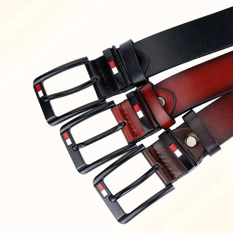 VOOTHOST Fashion Alloy Pin Buckle Men's Belt Casual Jeans Belt Male All-match Leather Formal Business Designer Waistband VB236_viptrois.com