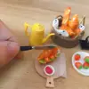 1/6 Scale Dollhouse Miniature Bread Baguette Mini Croissant Coffee Pretend Food for Doll House Kitchen Play Toys Accessories 3
