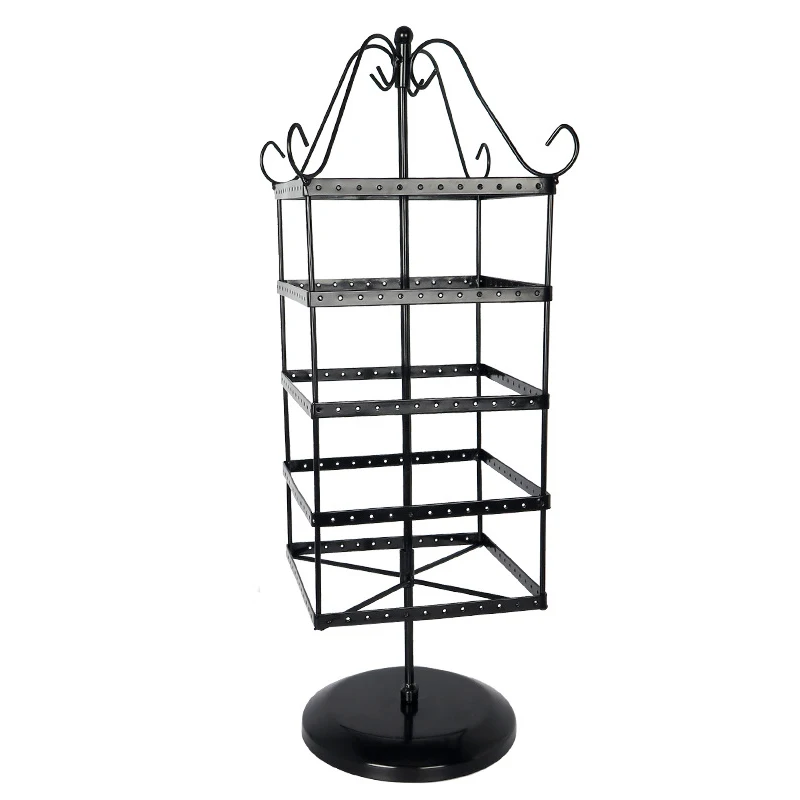 

5 Tiers Metal Earring Holder Organizer, Exquisite Jewelry Display Stand Necklace Rack Holder, 240 Holes For Earrings