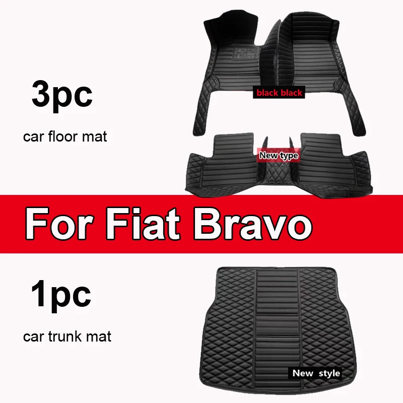 

Car Floor Mats For Fiat Bravo 2008 2009 2010 2011 2012 Auto Foot Pads Automobile Carpet Cover Interior Accessories