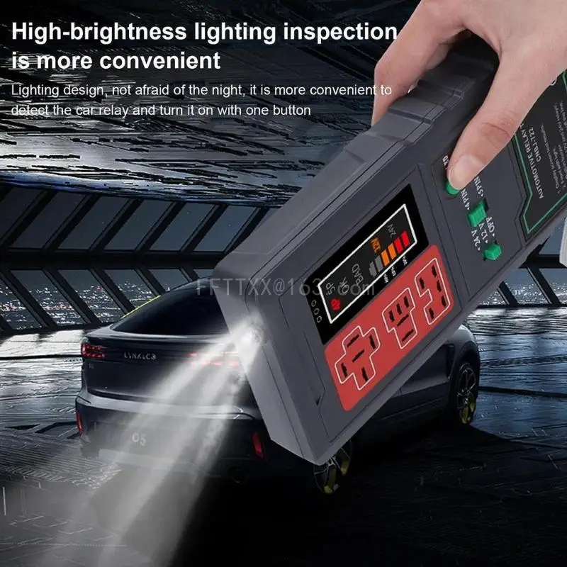 12V 24V Battery Tester Relay Analyzer Alternator Checker Vehicle Cranking Charging System Diagnostic Tool for Motorcycle circuit tester auto diagnostic scanner