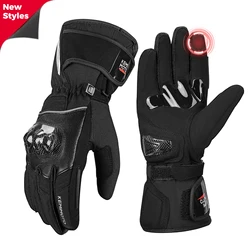 KEMIMOTO Winter Touchscreen Waterproof Riding Gloves - Unisex Warm Anti - Slip Gloves - XXL (BLACK)