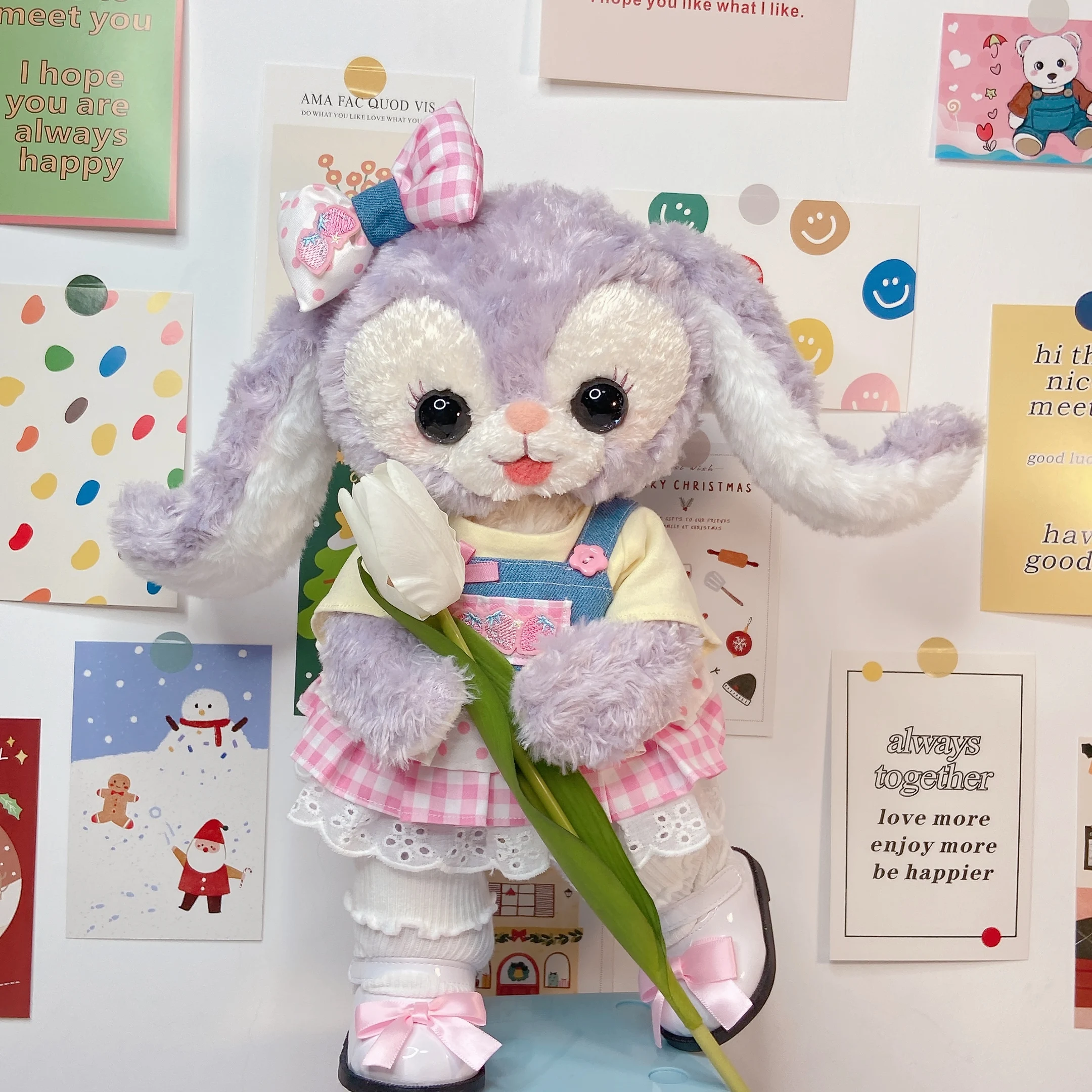 

Stella Lou Pink Checkered Strawberry Dress Doll with Understudy Suit