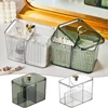 Transparent Acrylic Cotton Swab Storage Box Desktop Dust-Proof Makeup Removal Cotton Lipstick Cosmetics Storage Organization 1