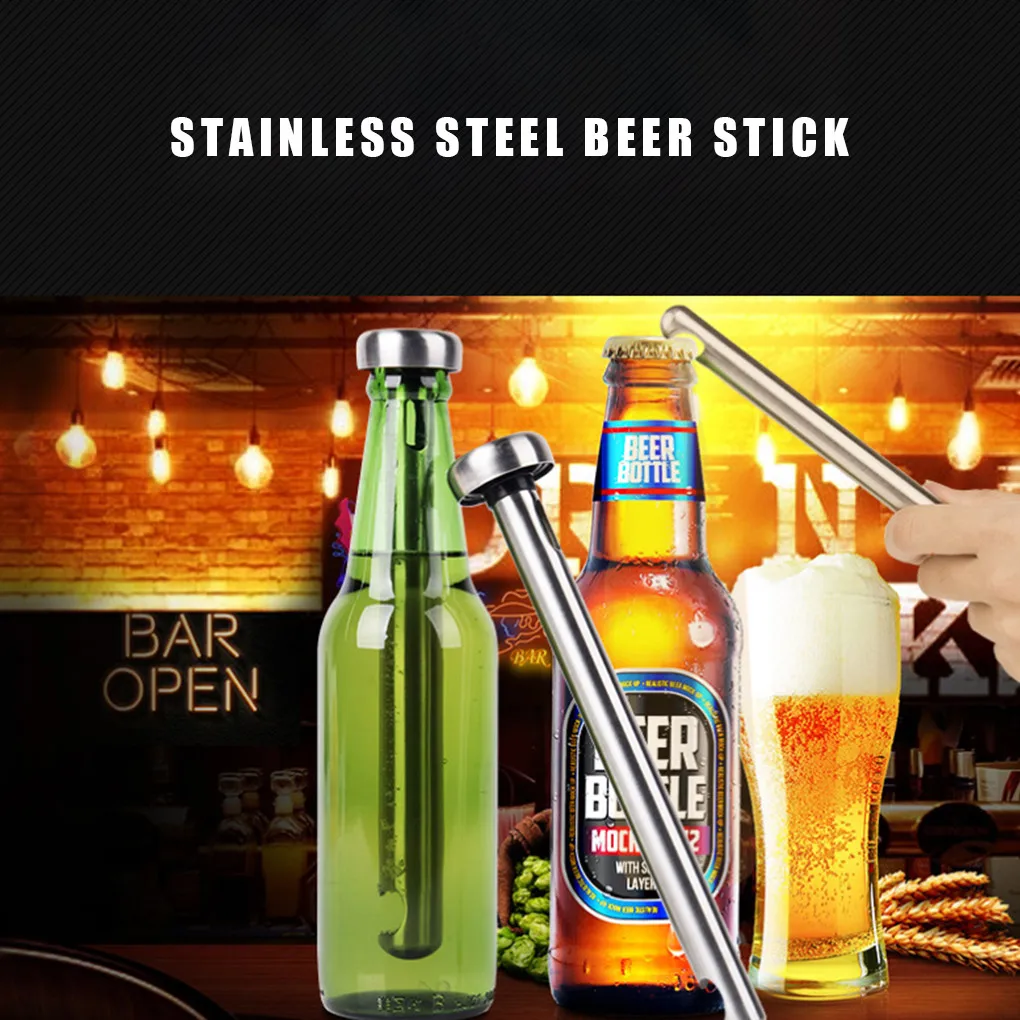 Stainless Steel Beer Chiller Stick Beer Chiller Stick Portable Beverage Cooling Ice Cooler Kitchen Tools Party Supplies 1PC 1078448 beer cooler
