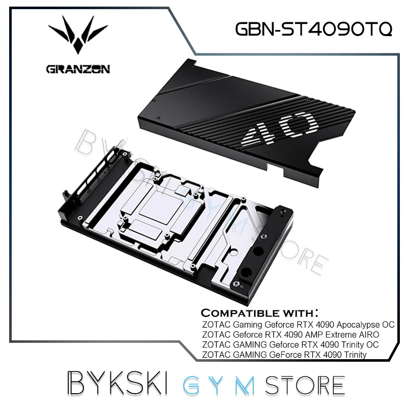 Granzon 4090 Serie Gpu Water Block Per Zotac Gaming Rtx 4090 Amp/ Trinity Oc /Apocalypse Vga Water Cooler Gbn-St4090Tq