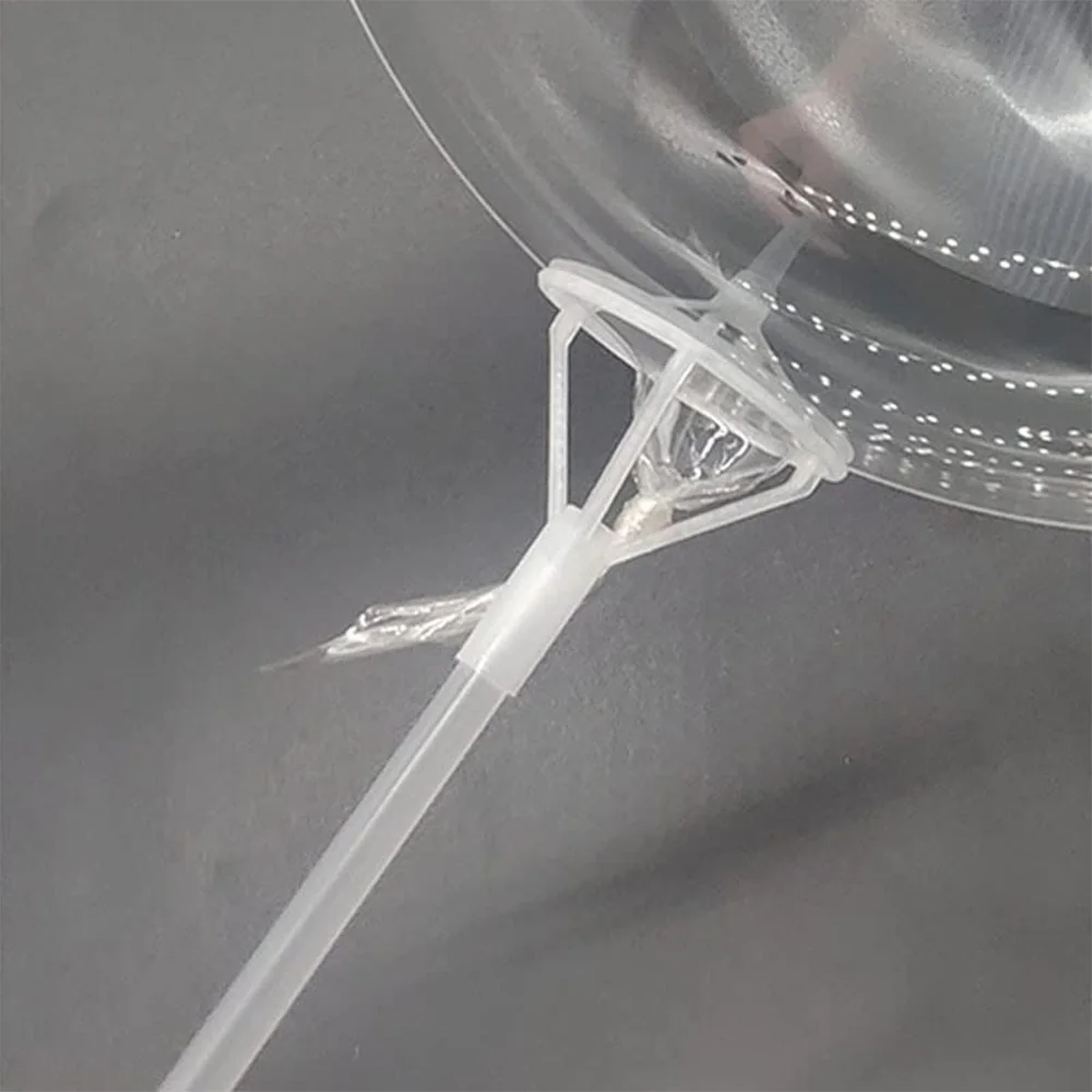 40cm White PVC Rods With Cup Transparent Plastic Balloon Holder Sticks 10/20/50/100pcs for Birthday Wedding Party