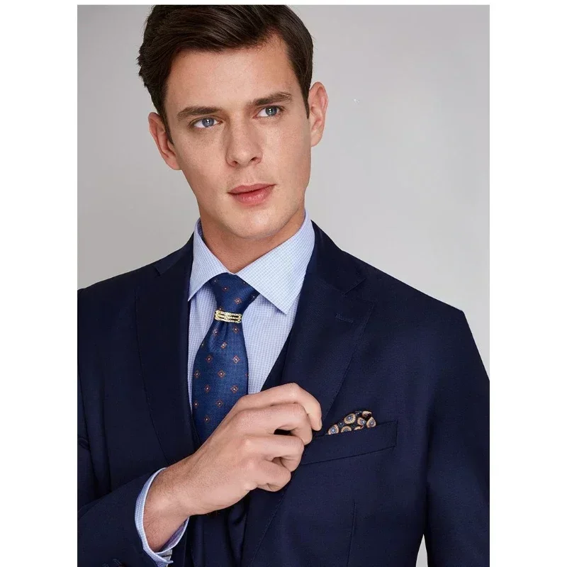 Men's D-shaped Zircon Tie Clips Mobius Ring Buckle Fixed Wedding Party Shirt Clothing Accessories for tie clips