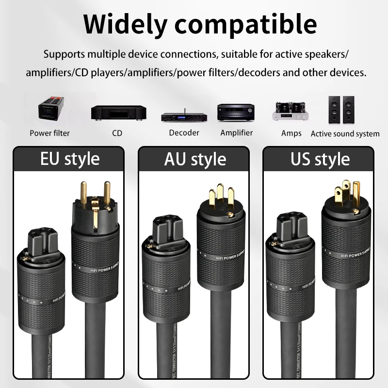 Xangsane refrigeration 6N HiFi OCC power cable amplifier front and