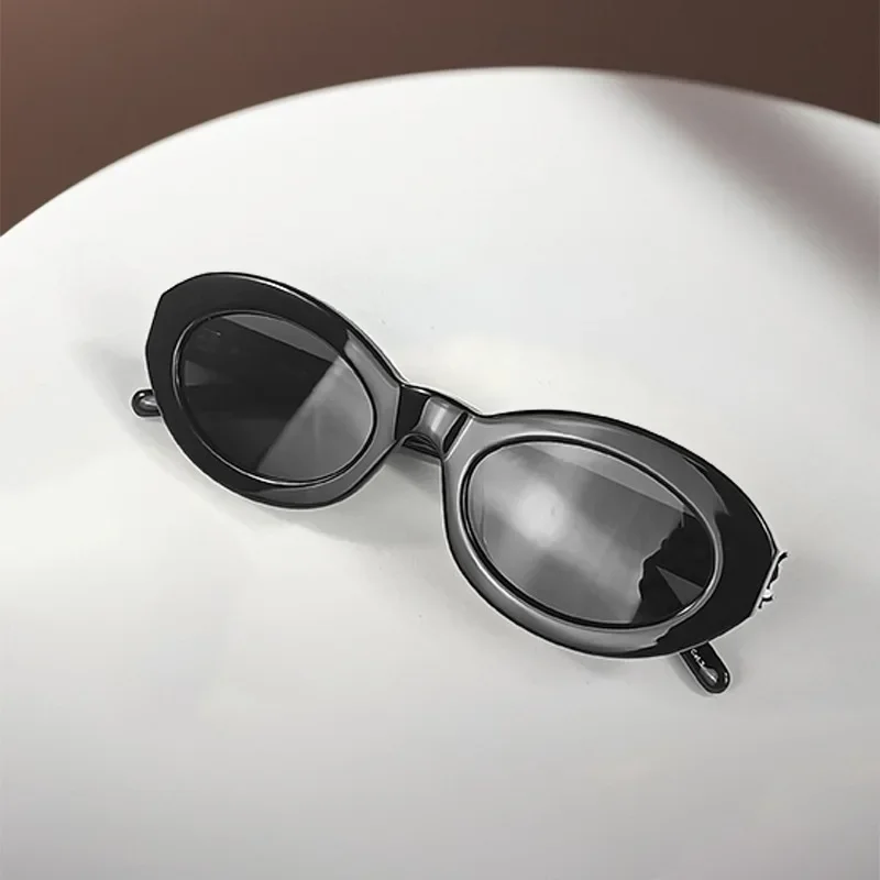 Best-Selling Women's Sunglasses Red Book Oval Frame SLM136 High-End Fashionable Vintage Lens UV Protection Glasses 4