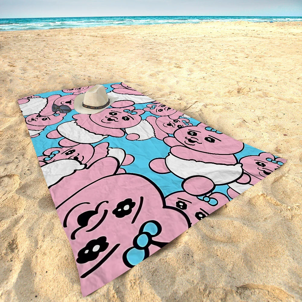 Kawaii O-Opanchu Usagi Beach Towel Cartoon Cute Summer Kids Large Bath Pool Beach Towel Microfiber Absorbent For Swimming Travel 4