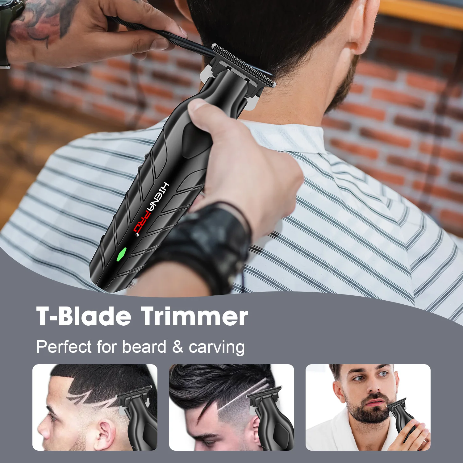 최신 전문 전기 머리 깎기 600mAh 충전식 무선 이발사 머리 트리머 전기 면도기 면도기 남성용