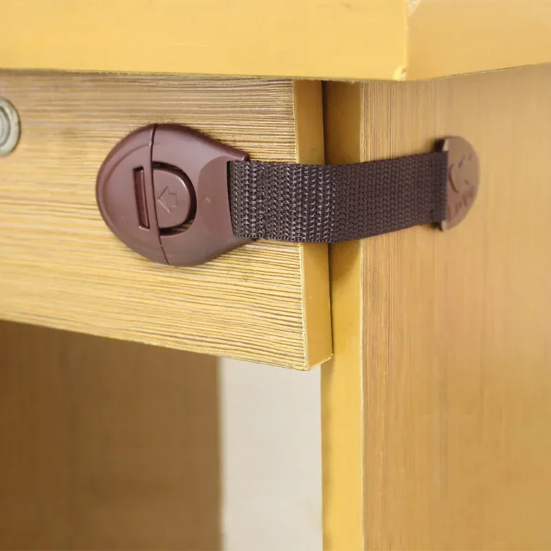 Drawer Safety Strap Lock Baby Children Cabinet Refrigerator Door Toilet Lid Lock Kids Safety Protector Accessories 5 Pcs/lot cabinet lock child lock safety lock refrigerator lock refrigerator door lock