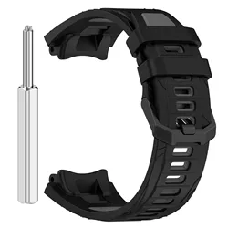 Premium Silicone Replacement Band for Smartwatches - Durable & Stylish Wristband Accessory (Black Grey)